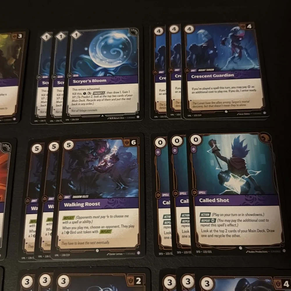 Riftbound Purple Playset Lot 48 Cards Total Chaos Rune UNL & SFD